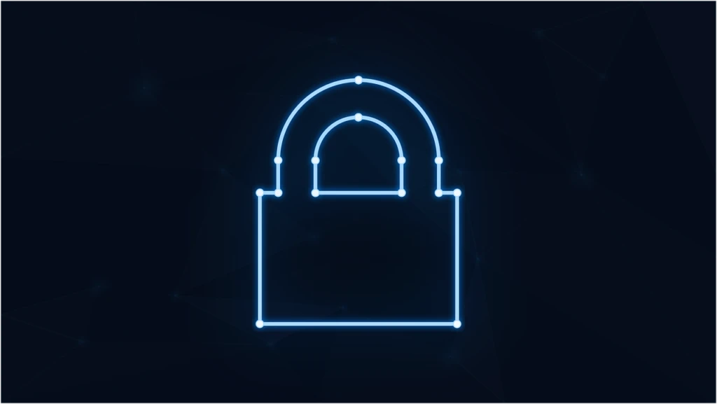 Free padlock neon cybersecurity vector